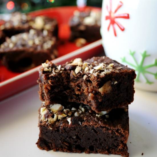 Hot Cocoa Almond Brownies