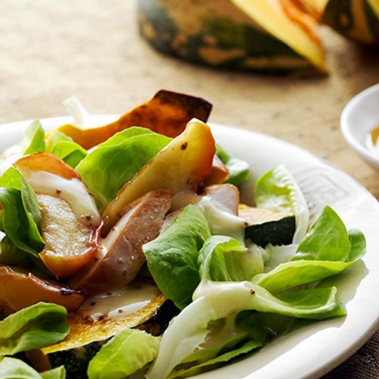 Smoked Chicken, Pumpkin, Apple Salad