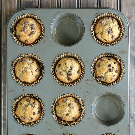 Banana Chocolate Chip Muffins