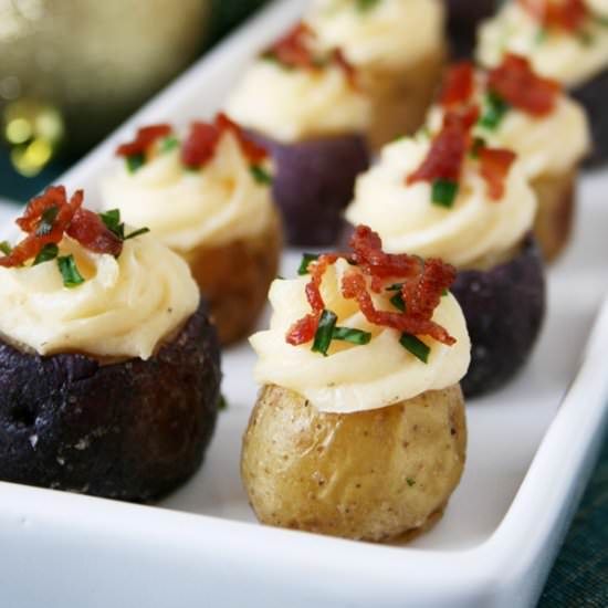 Twice Baked Mini Potato Appetizer