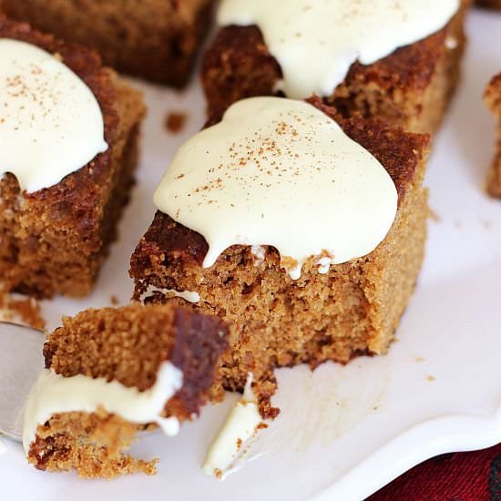 Gingerbread Cake with Lemon Icing