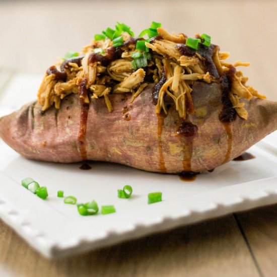 BBQ Chicken Stuffed Sweet Potato