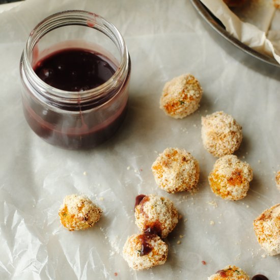 Veg Fritters with Pom-Chili Sauce