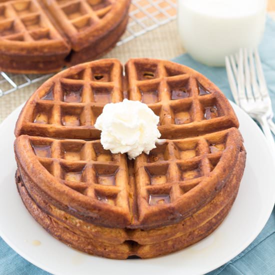 Brown Butter Gingerbread Waffles