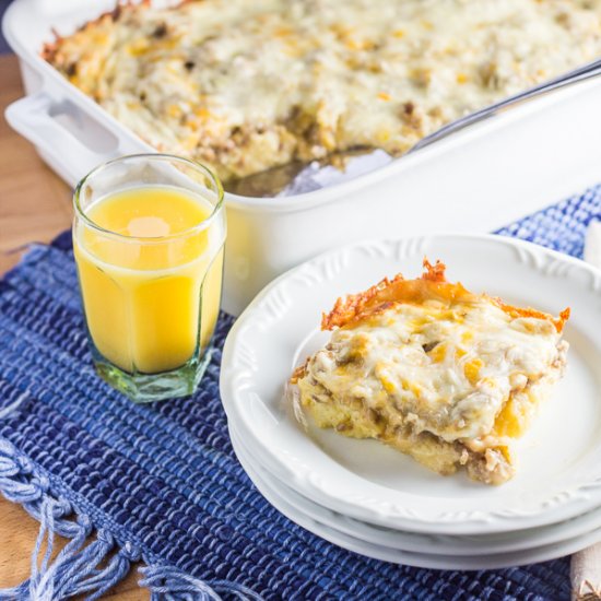 Sausage Egg & Cheese Casserole