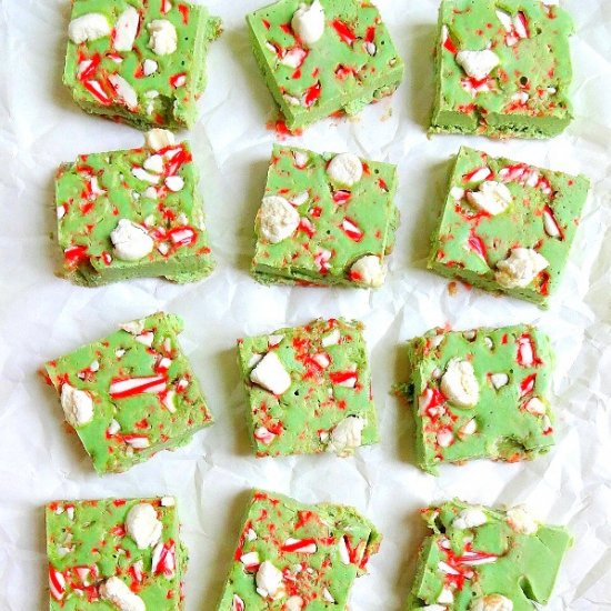 Candy Cane Peppermint Fudge