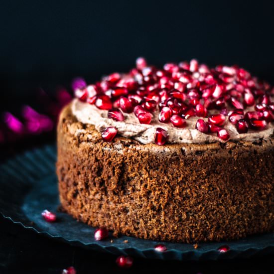 Brownie cake with chocolate mousse