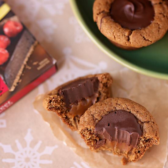 Chocolate Caramel Gingerbread Cups