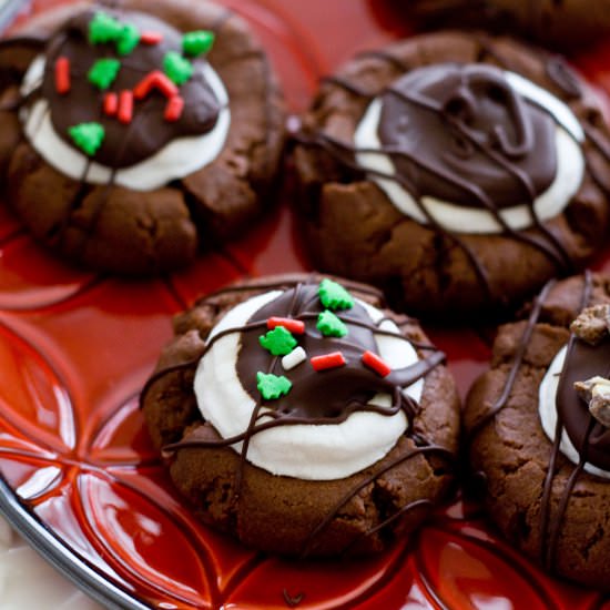 Hot Chocolate Thumbprint Cookies