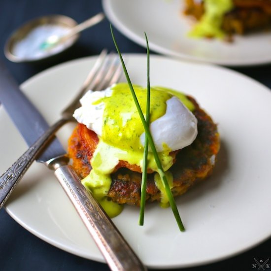 Stuffing Cake Benedict