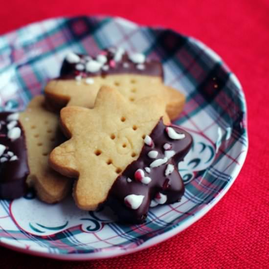 Chocolate Peppermint Shortbread