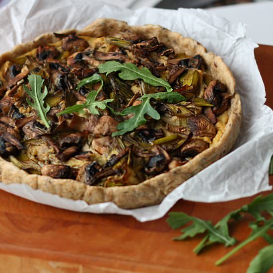 Mushroom and Leek Quiche