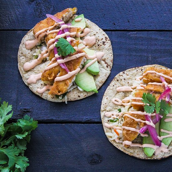 Vegan Baja Fish Tacos