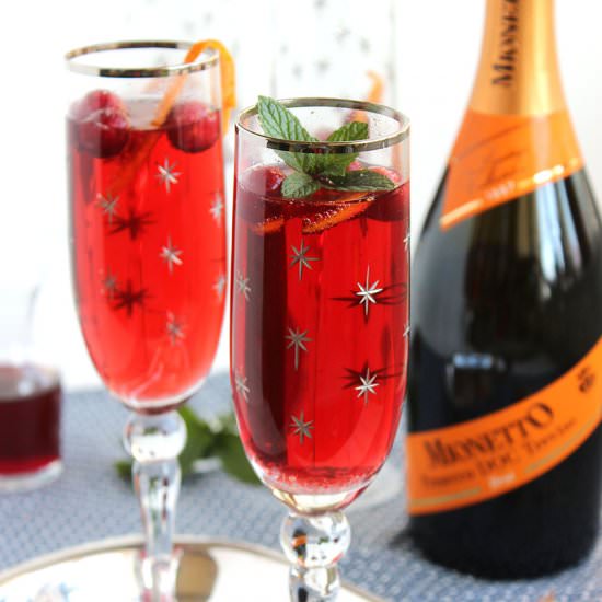 Cranberry Pomegranate Bellini