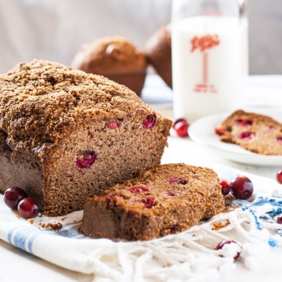 Pear, Hazelnut, and Cranberry Bread