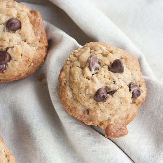 Banana Chocolate Oatmeal Muffins