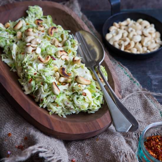 Brussel Sprout Slaw with Cashew