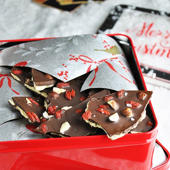 Dark Chocolate Cookie Bark