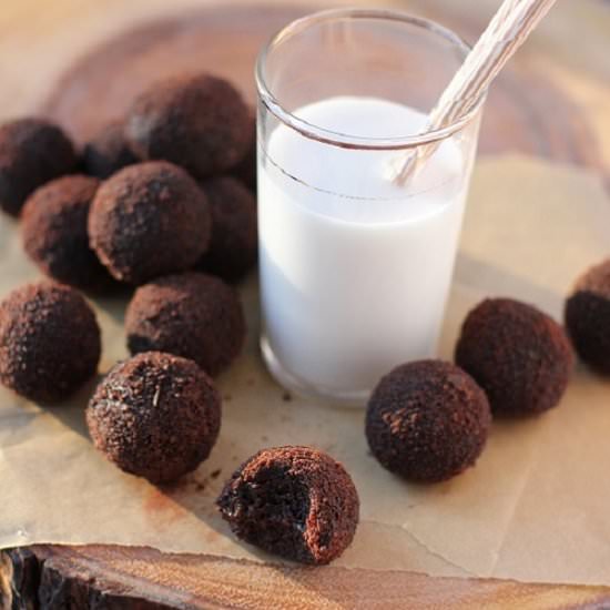 Chocolate Walnut Cookie Dough Balls