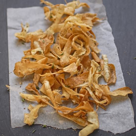 parsnip crisps, smoked salt, thyme