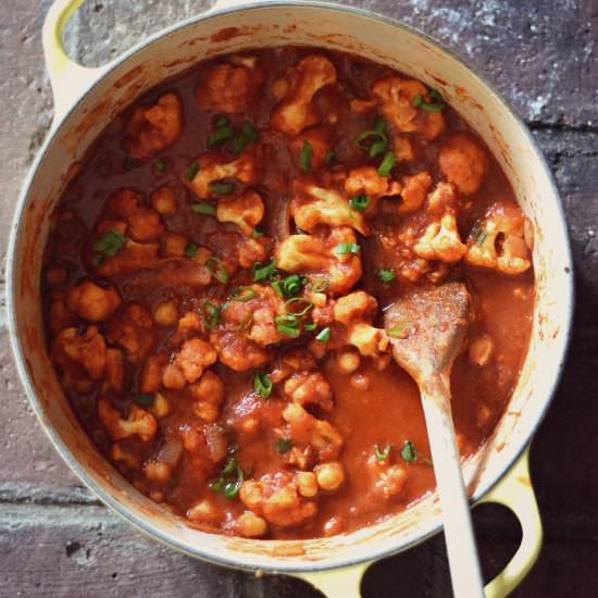 Cauliflower Chickpea Chili