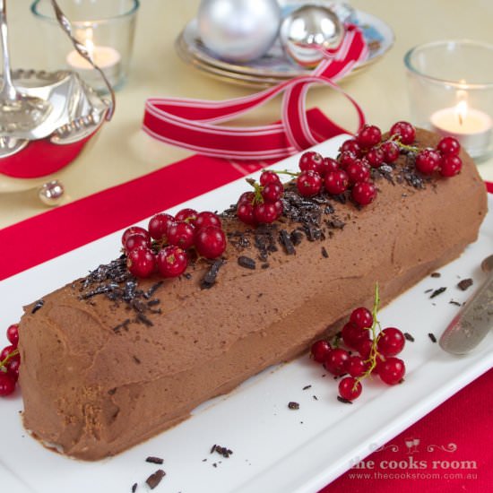 Christmas Chocolate Ripple Log