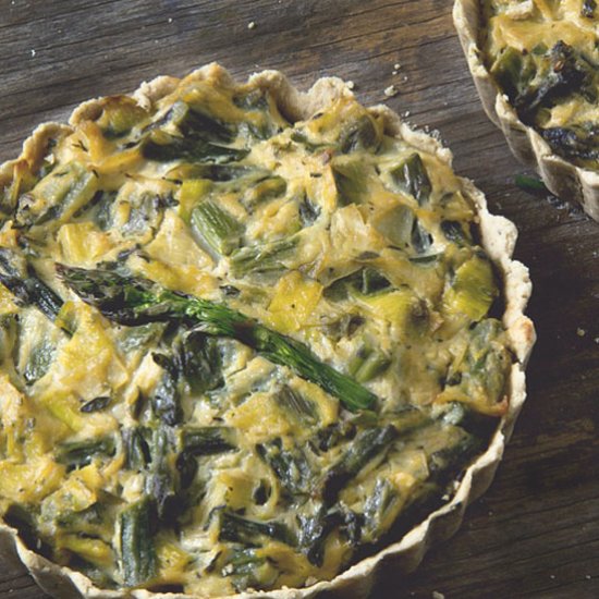 Vegan Mini Asparagus Quiches