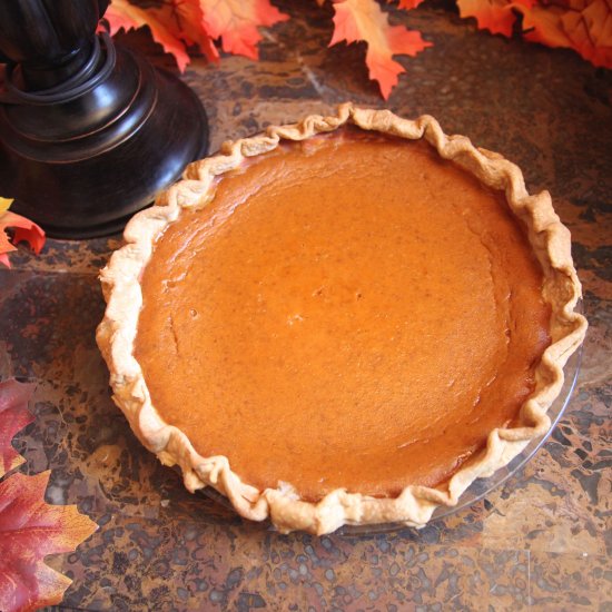 Pumpkin Pie with Vanilla in Bourbon