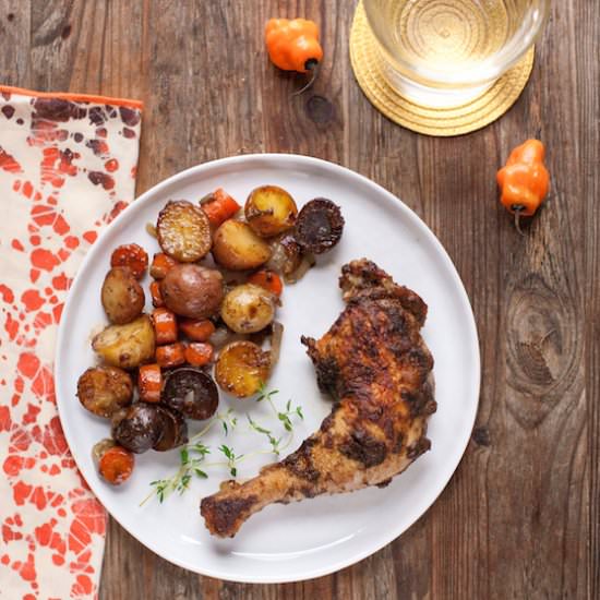 Roasted Jerk Chicken with Potatoes