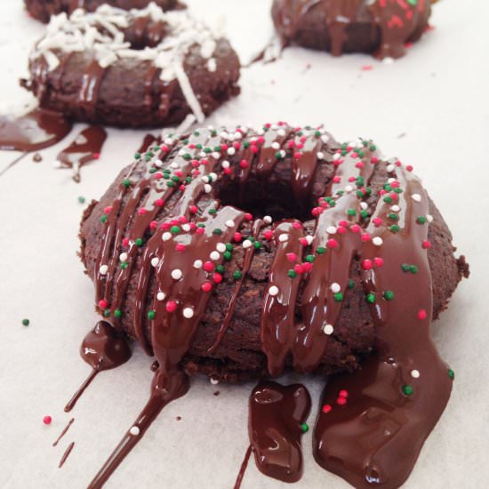 Baked Chocolate Donuts {glutenfree}