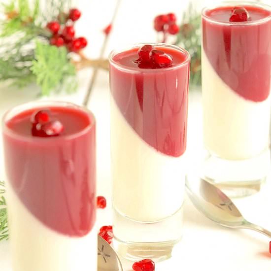 Pomegranate panna cotta