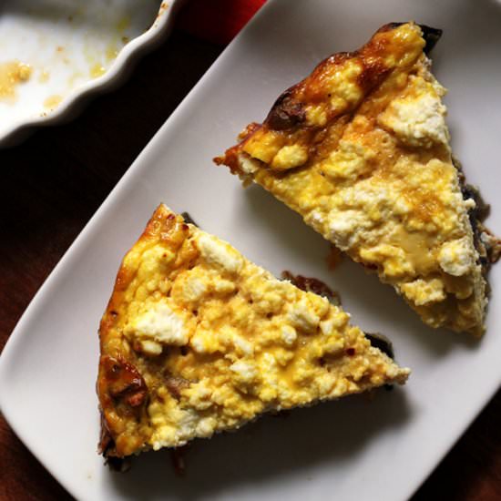 Spicy Roasted Eggplant Frittata