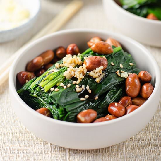 Chinese Spinach and Peanut Salad