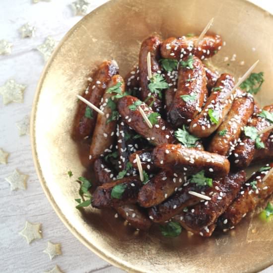 Sticky Asian Cocktail Sausages