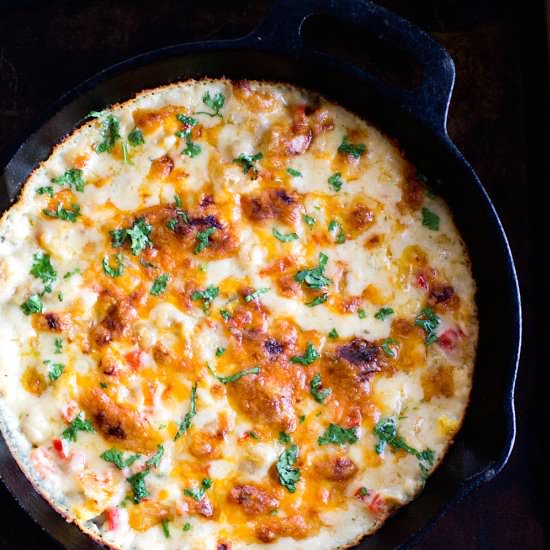 Skillet White Chicken Chili Dip