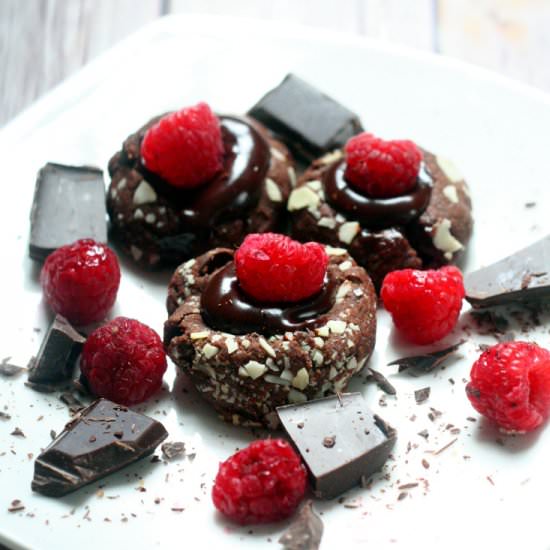 Raspberry Ganache Thumbprints