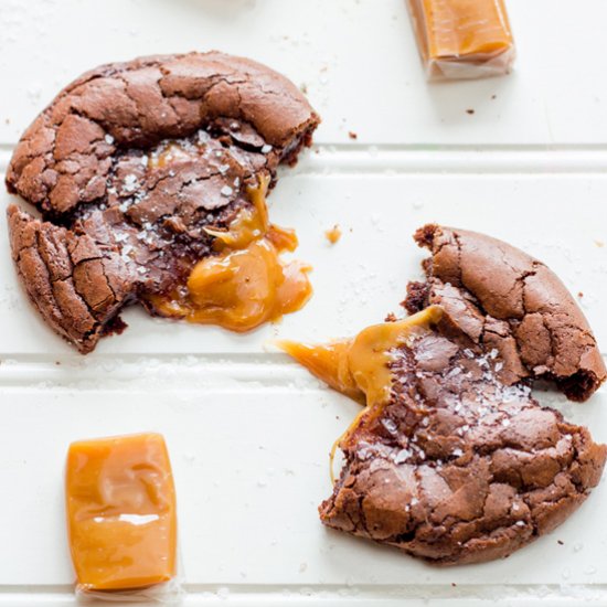 Salted Caramel Brownie Cookies