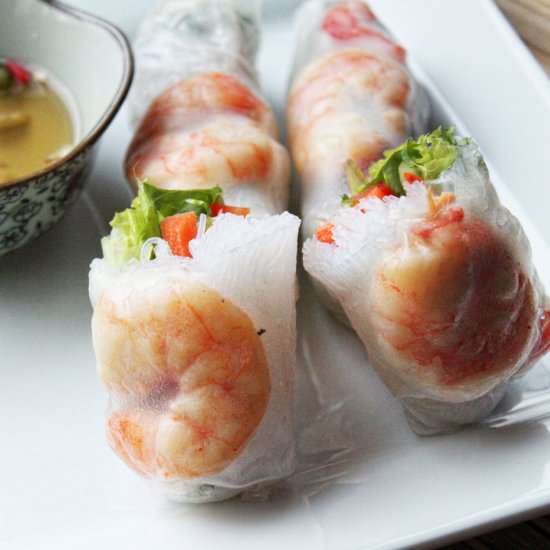 Vietnamese Shrimp Spring Rolls