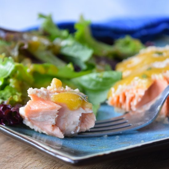 Crusted Salmon with Mustard Sauce