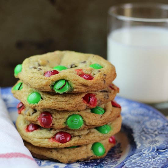 M & M Chocolate Chip Cookies