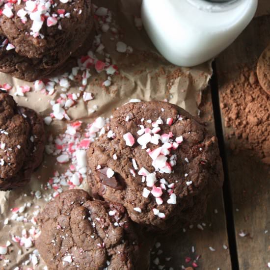 Double Chocolate Peppermint Cookies