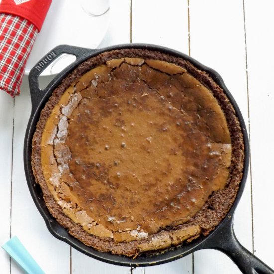 Skillet Brownie Cookie Cake