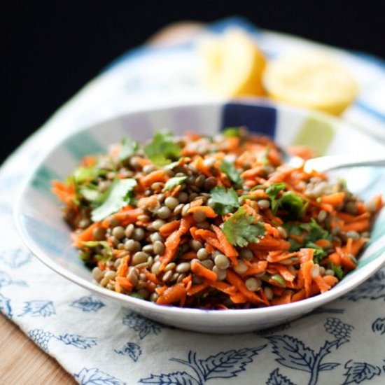 Lentil Salad with Carrot & Cilantro