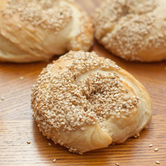 Homemade Sesame Bagels