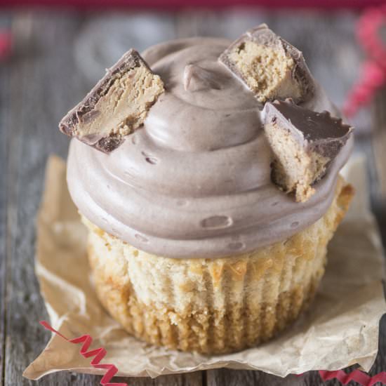 Peanut Butter Cheesecake Cupcakes