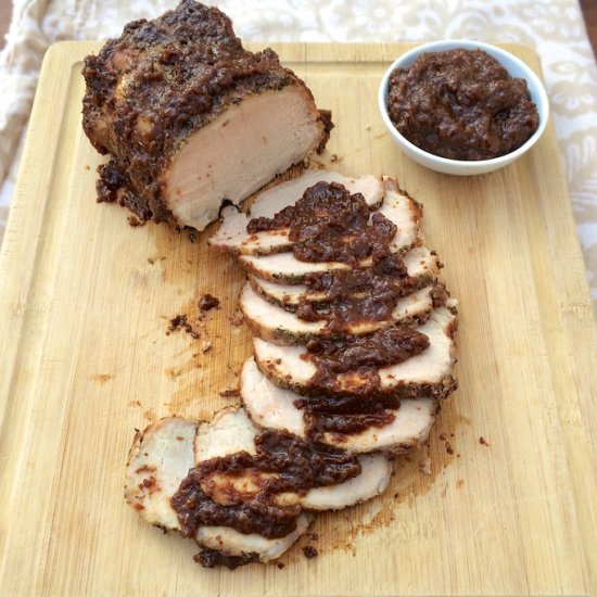 Roast Pork with Orange Raisin Sace