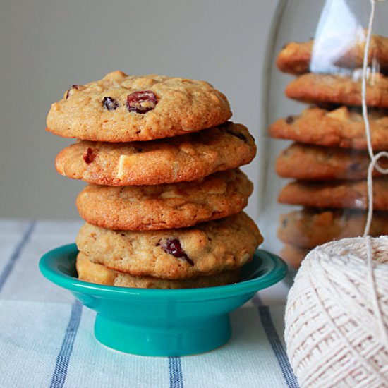 Cranberry white chocolate cookies