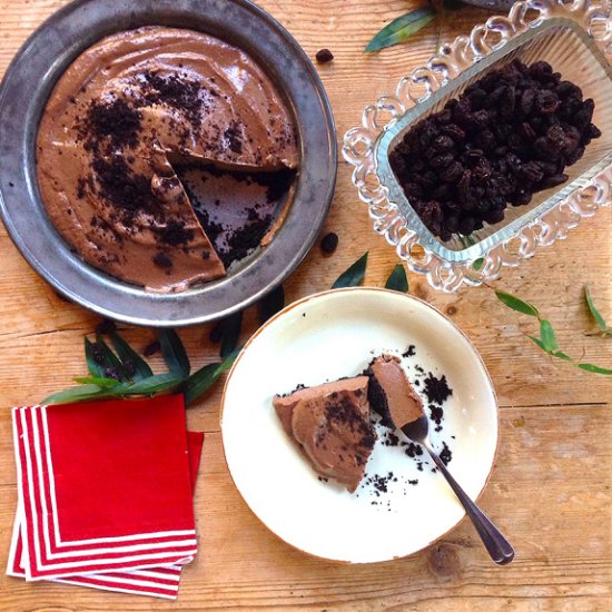 Frozen Chocolate Raisin Pie