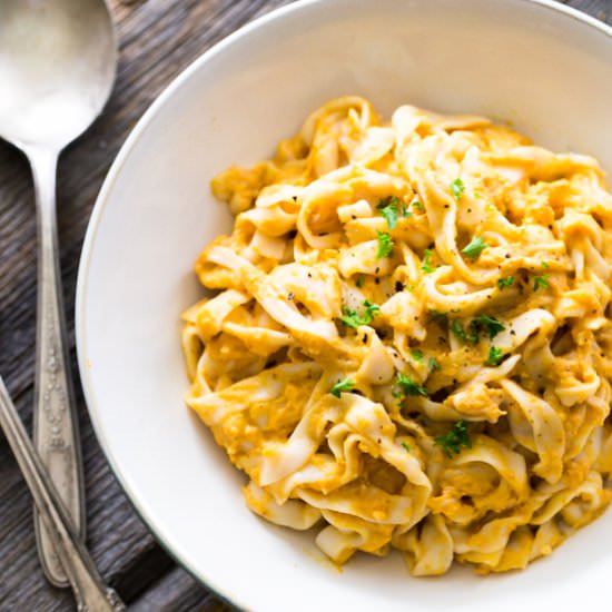 Creamy Pumpkin Fettuccine