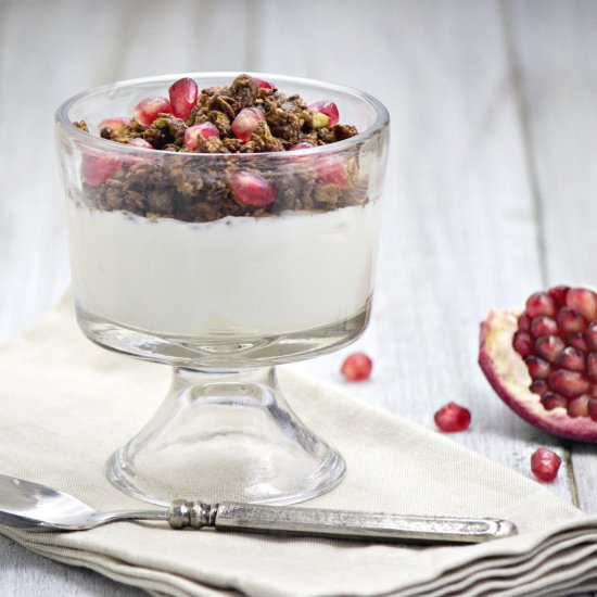 Chocolate Pomegranate Granola